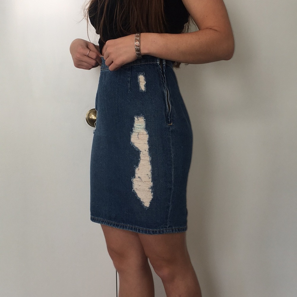 Jean pencil skirt